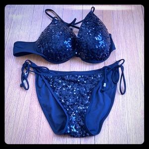 Sparkly black bikini